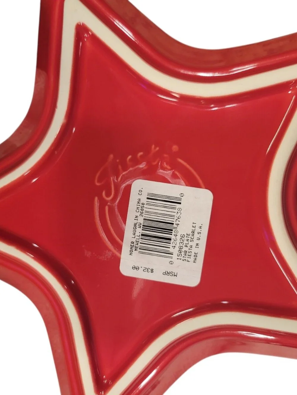 Fiesta Star Shaped Plates Set of 3 Scarlet White Cobalt NWT USA